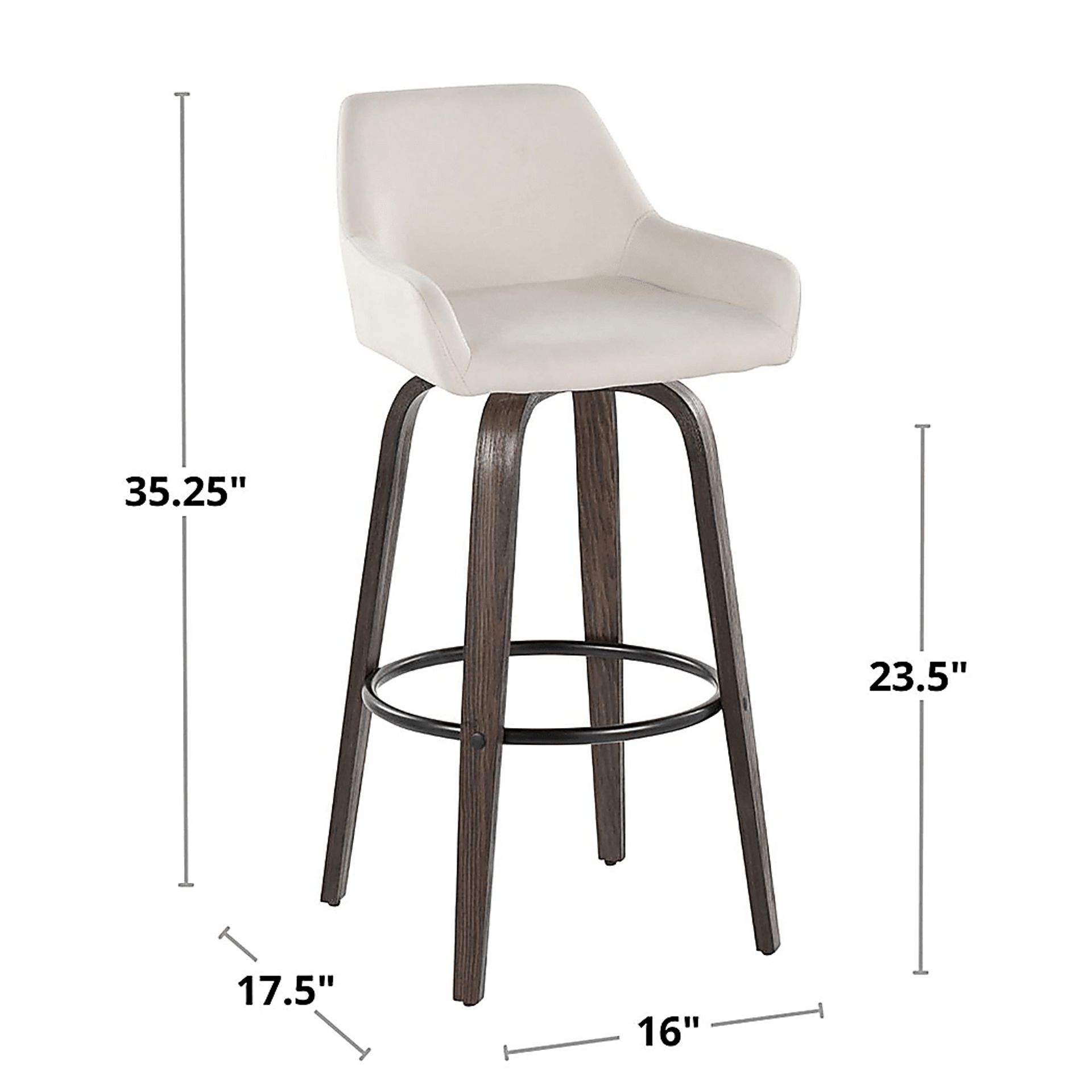 Rimcrest VII White Swivel Barstool, Set of 2 - Image 11