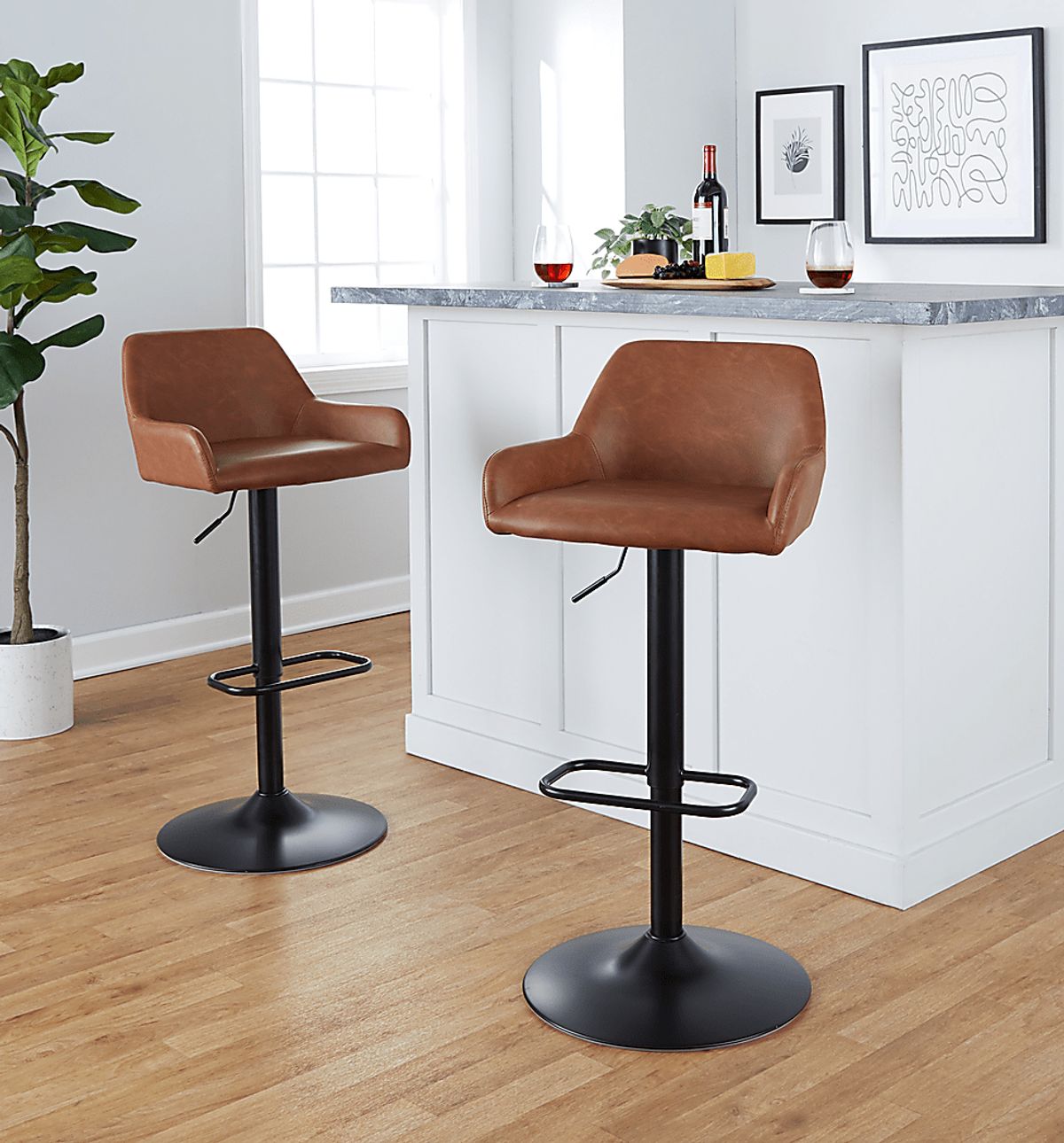 Rimcrest VIII Black Black,Colors Camel Brown Adjustable,Swivel Barstool ...