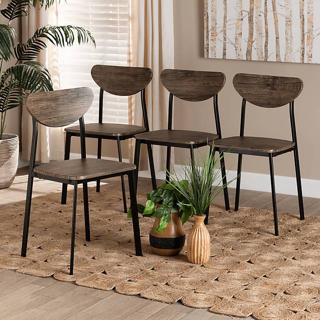 Rinearson Brown Side Chair, Set of 4 - Thumbnail - Image 2