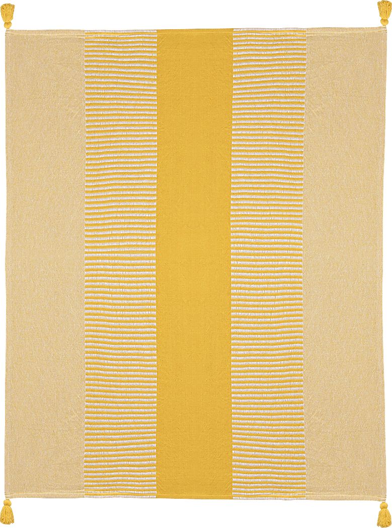 Ringdover Yellow Throw Blanket