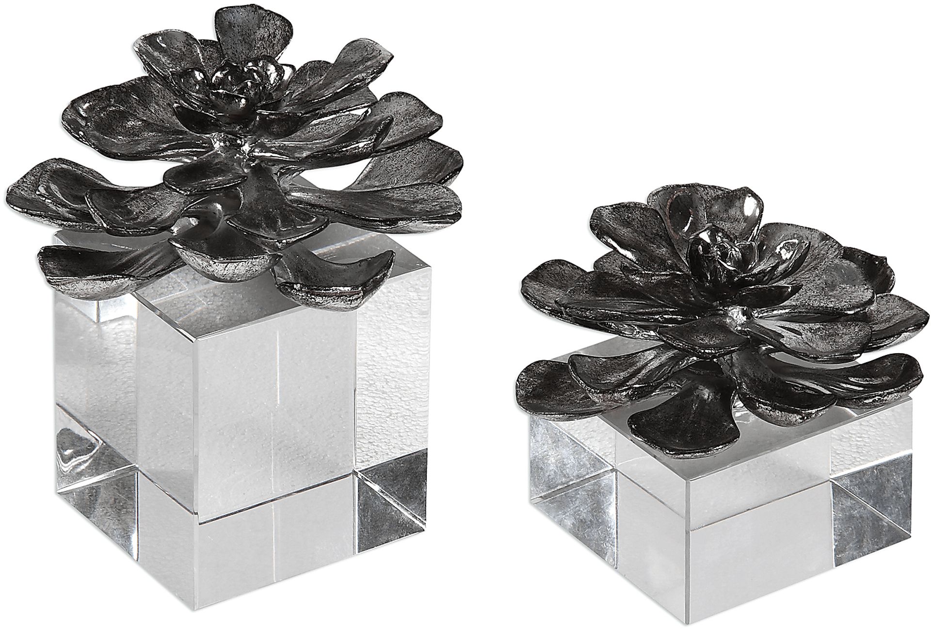 Rinita Silver Sculpture, Set of 2 - Image 2