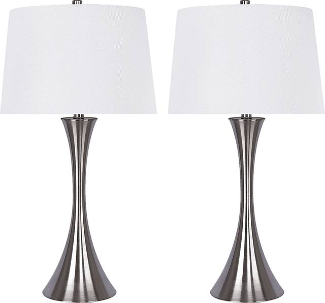 Rinna Silver Table Lamps, Set of 2 - Thumbnail - Image 1