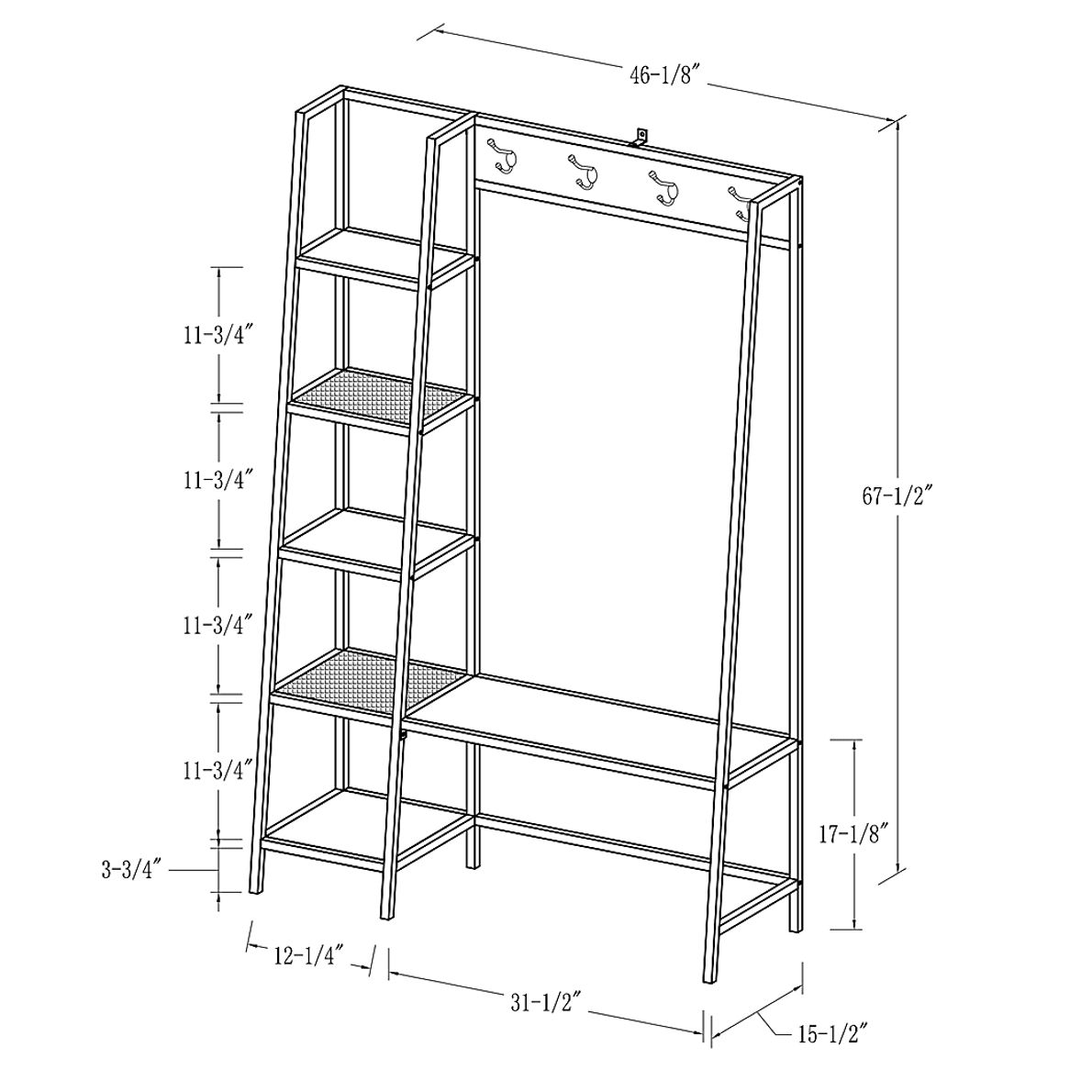 Rinwood Oak Hall Tree Rooms To Go