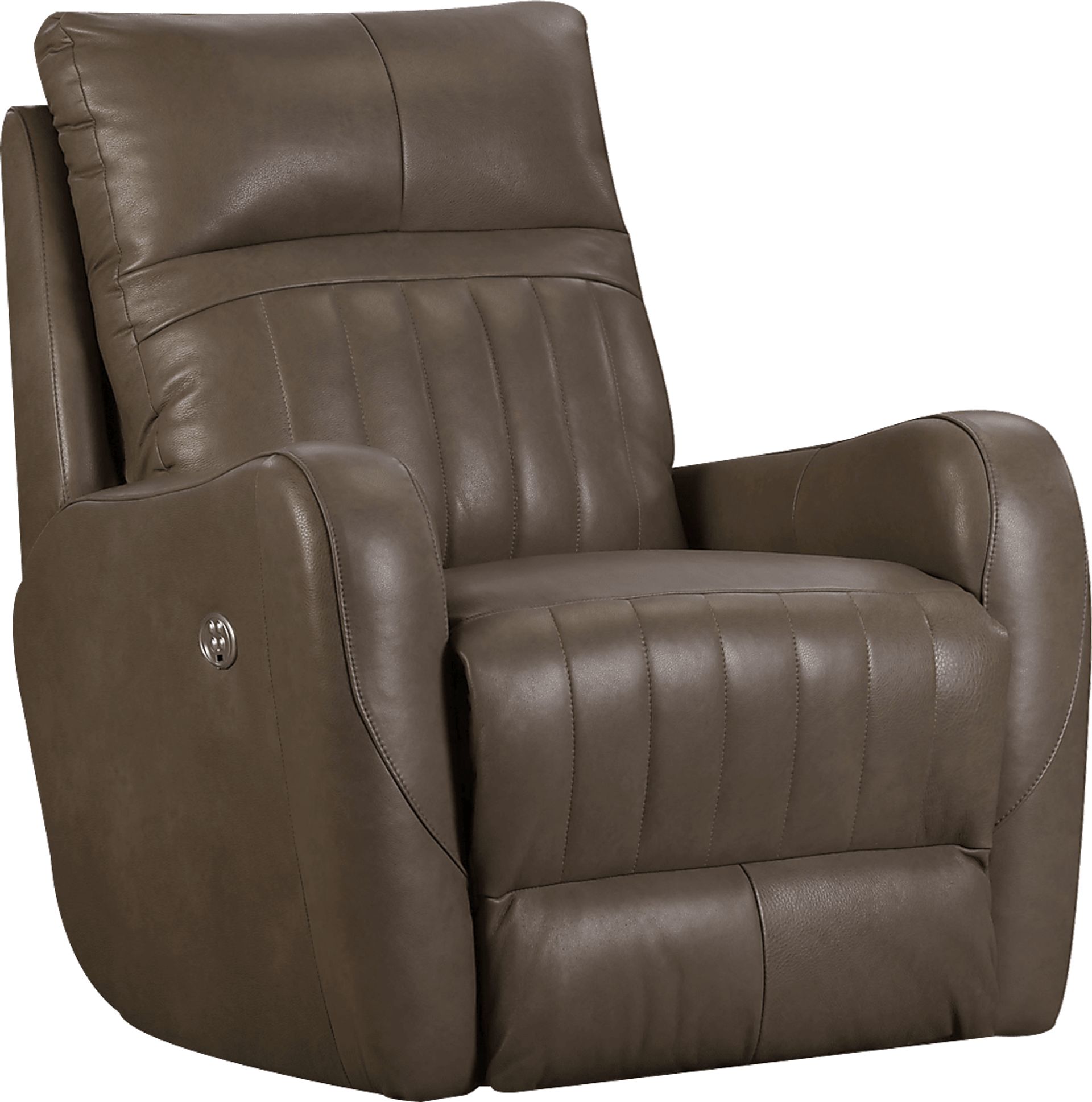 Rioja Taupe Dual Power Leather Recliner - Image 1