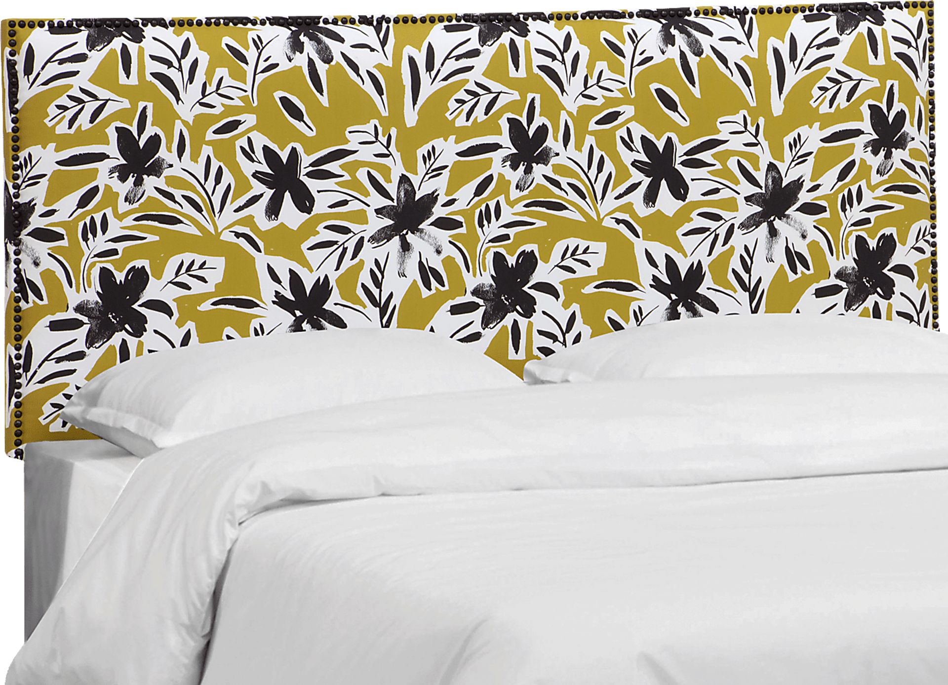 Riona Yellow Queen Upholstered Headboard - Image 1