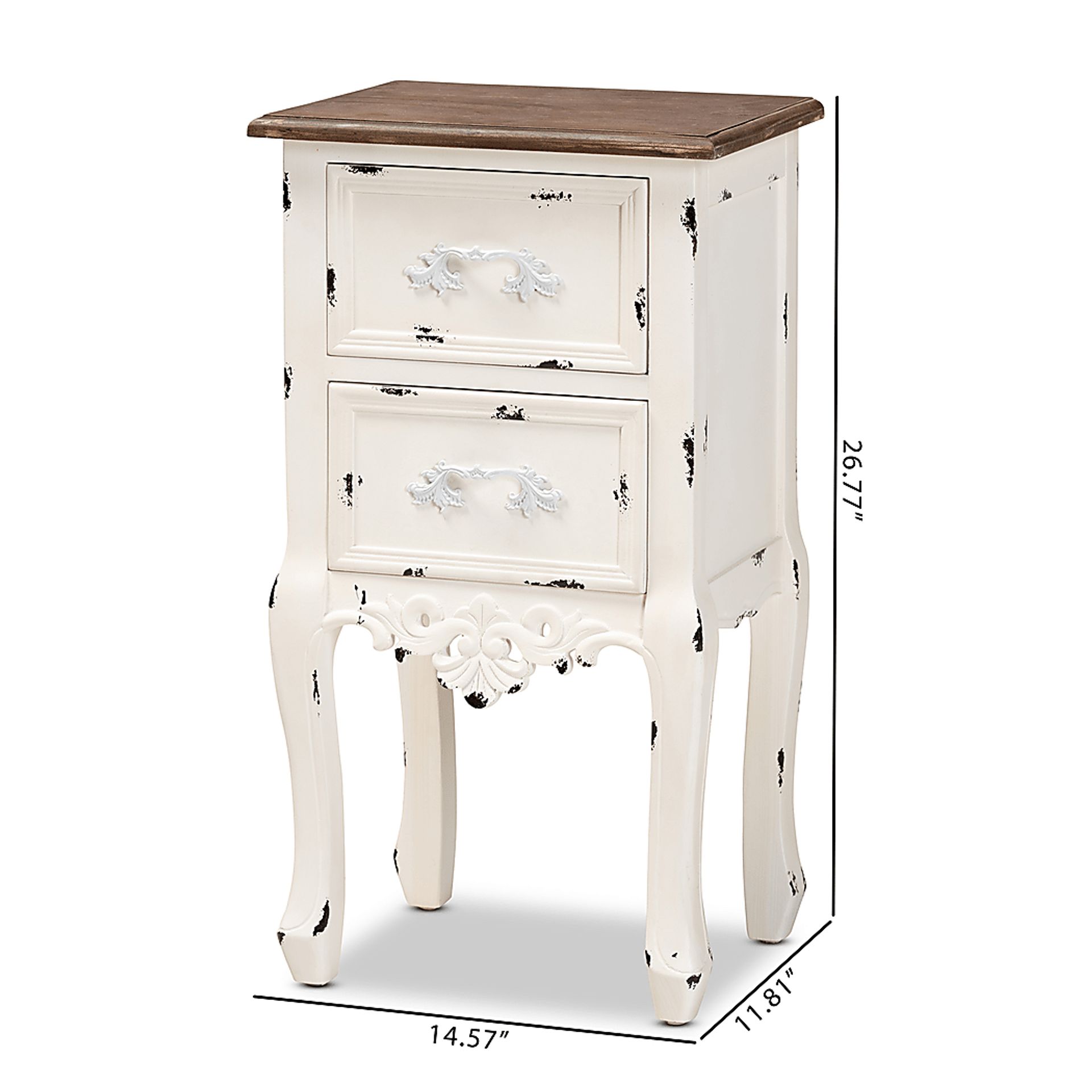 Ripplewood White Nightstand - Image 9