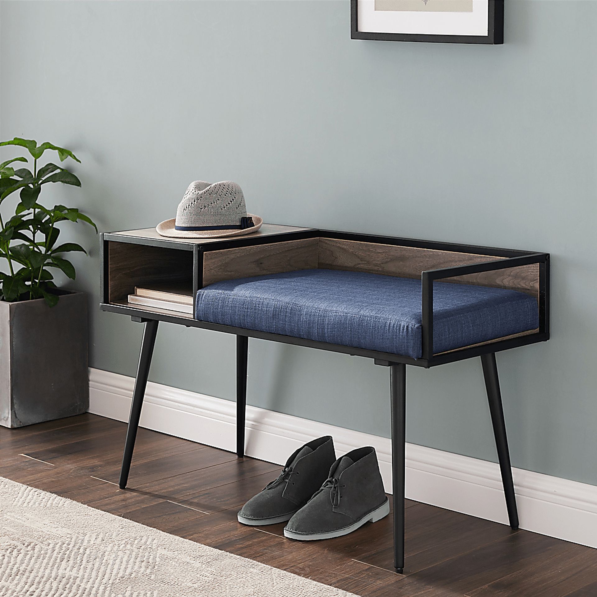 Rison Blue Accent Bench - Image 4