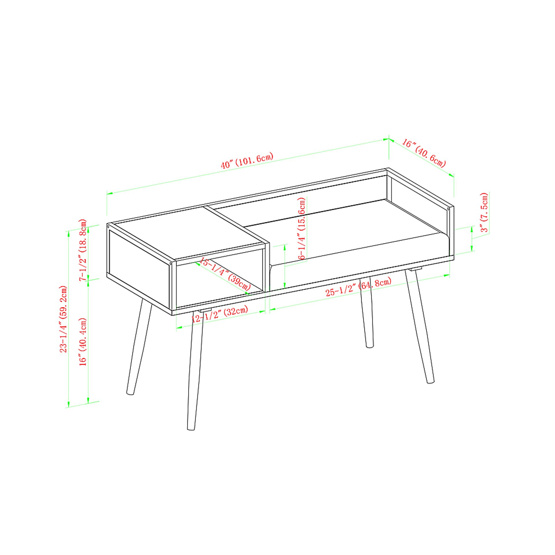 Rison Blue Accent Bench - Image 5
