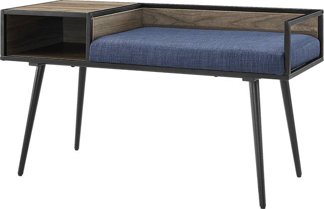 Rison Blue Accent Bench - Thumbnail - Image 1