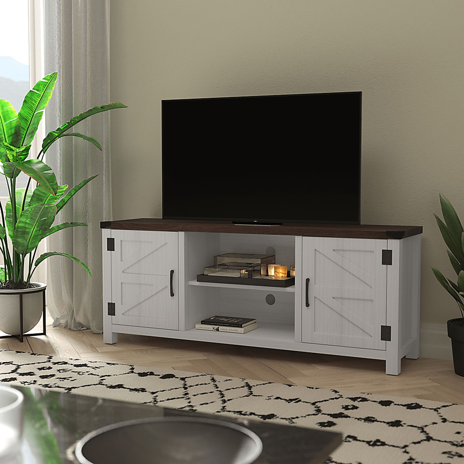 Rithera White 59 TV Console - Image 9