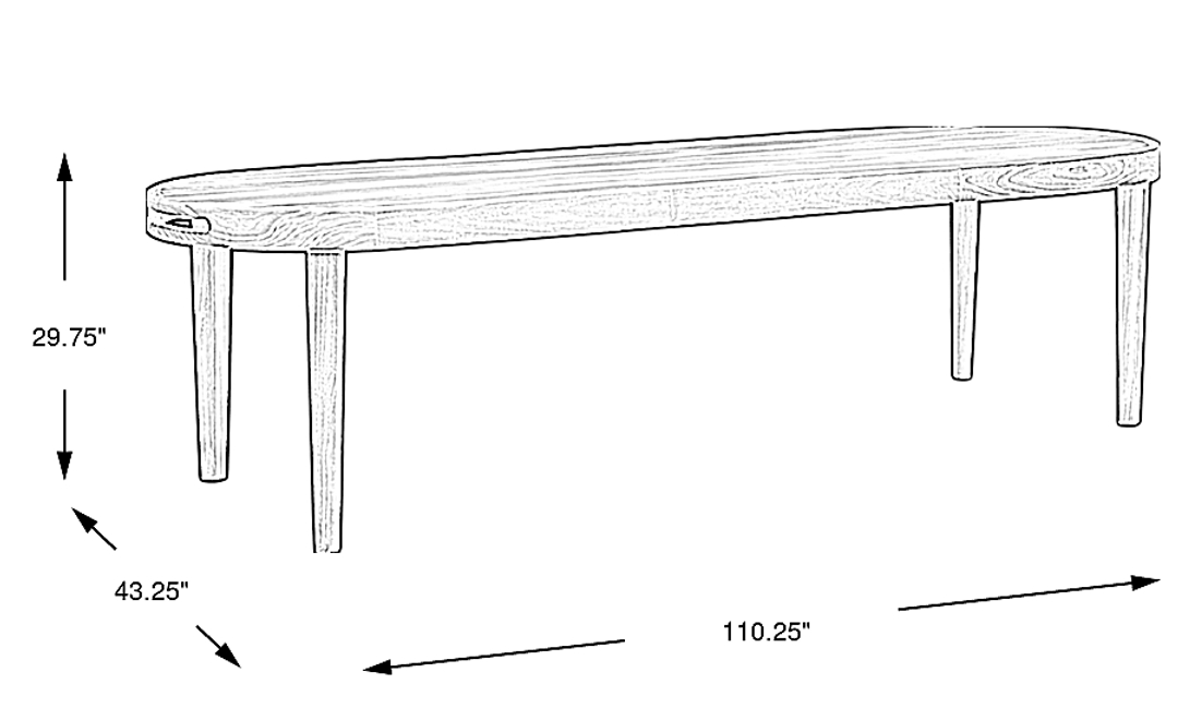 Riva Blonde Large Oval Outdoor Dining Table