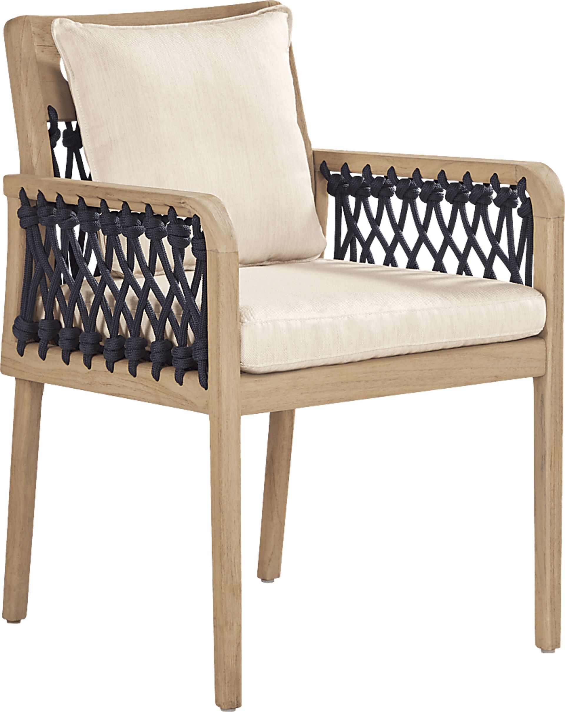 Riva Blonde 7 Pc Oval Outdoor Dining Set with Flax Cushions - Image 4