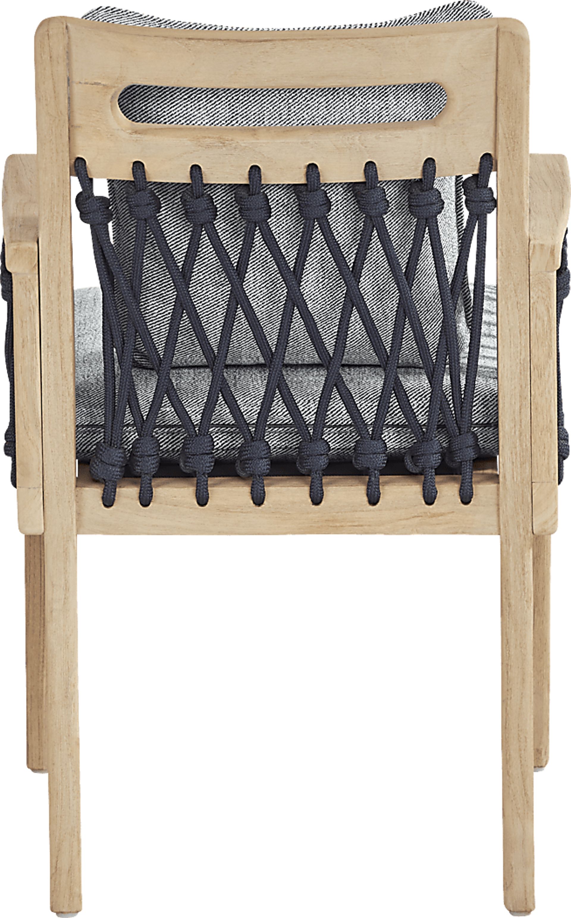 Riva Blonde 7 Pc Oval Outdoor Dining Set with Slate Cushions - Image 6