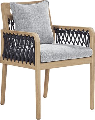 Riva Blonde Outdoor Arm Chair with Slate Cushions