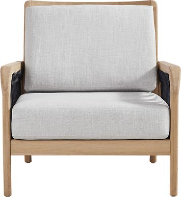 Riva Blonde Outdoor Club Chair with Dove Cushions