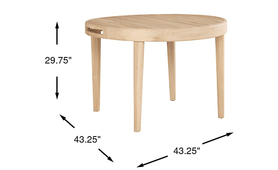 Riva Blonde Round Outdoor Dining Table