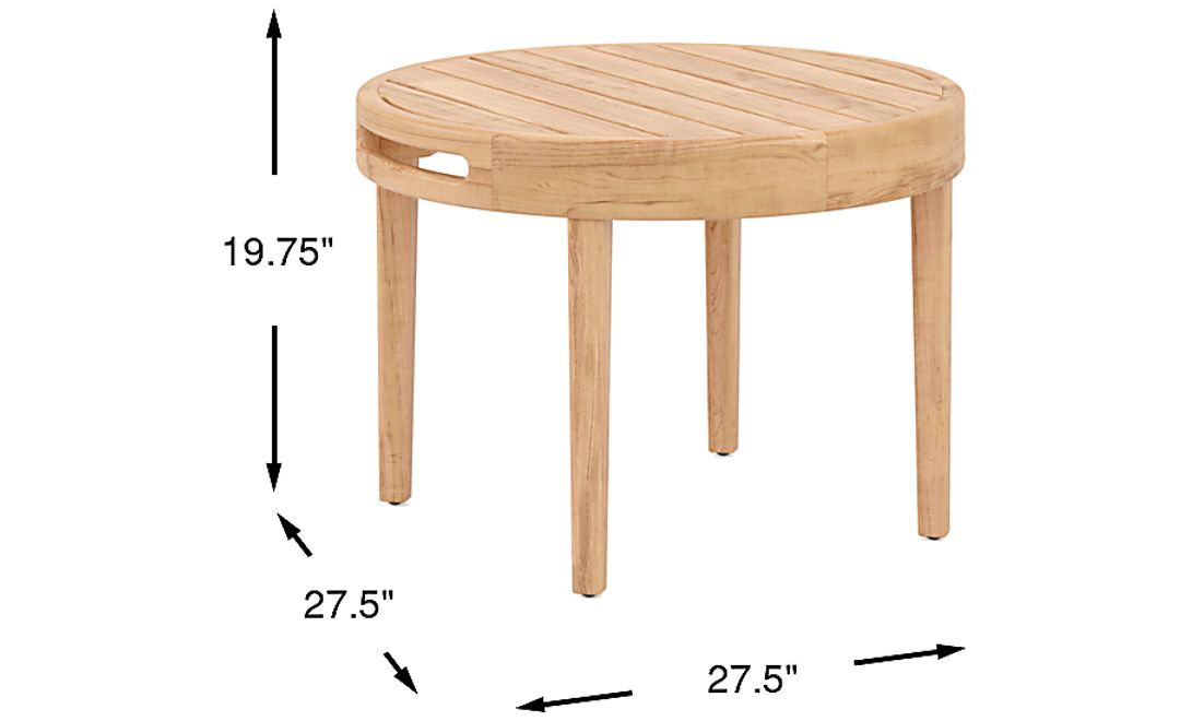 Riva Blonde Small Nesting Outdoor Cocktail Table