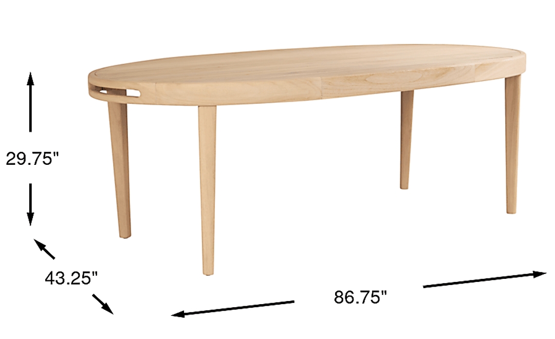 Riva Blonde Oval Outdoor Dining Table