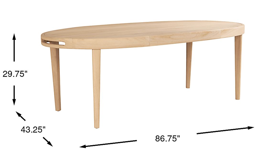 Riva Blonde Oval Outdoor Dining Table