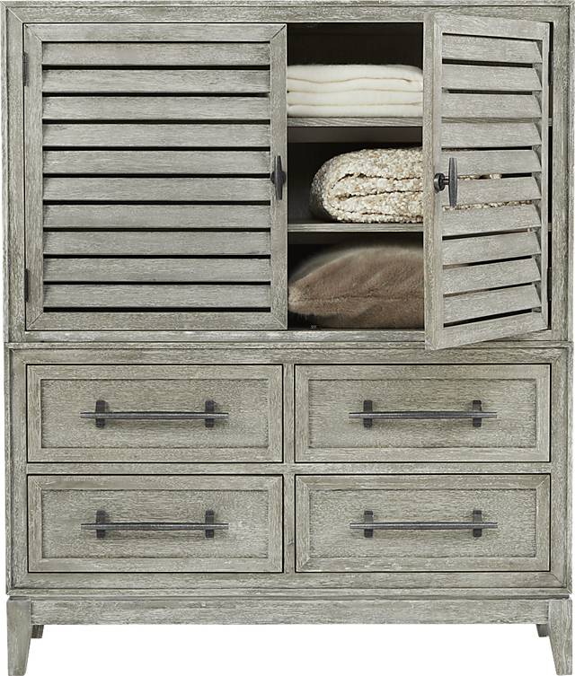 River Falls Light Gray 2 Pc Armoire - Thumbnail - Image 2