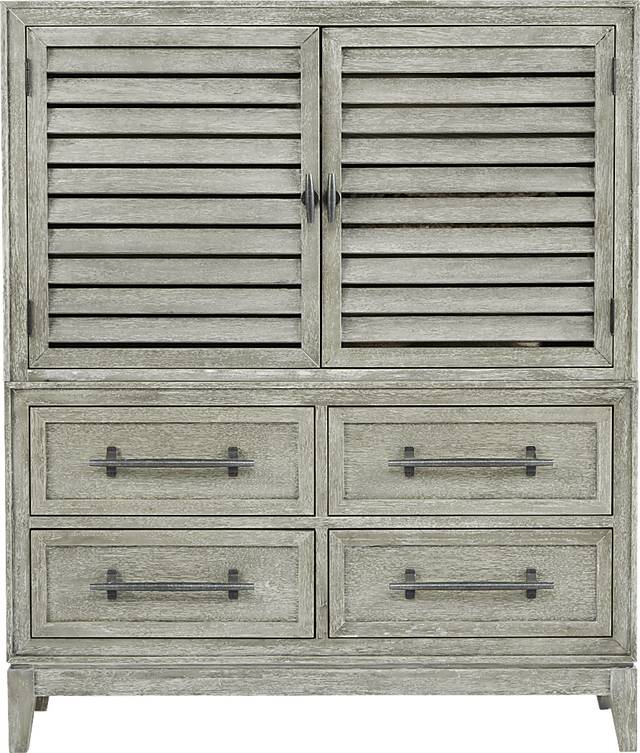 River Falls Light Gray 2 Pc Armoire - Thumbnail - Image 1