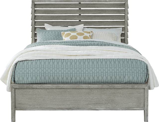 River Falls Light Gray 3 Pc King Panel Bed - Thumbnail - Image 1