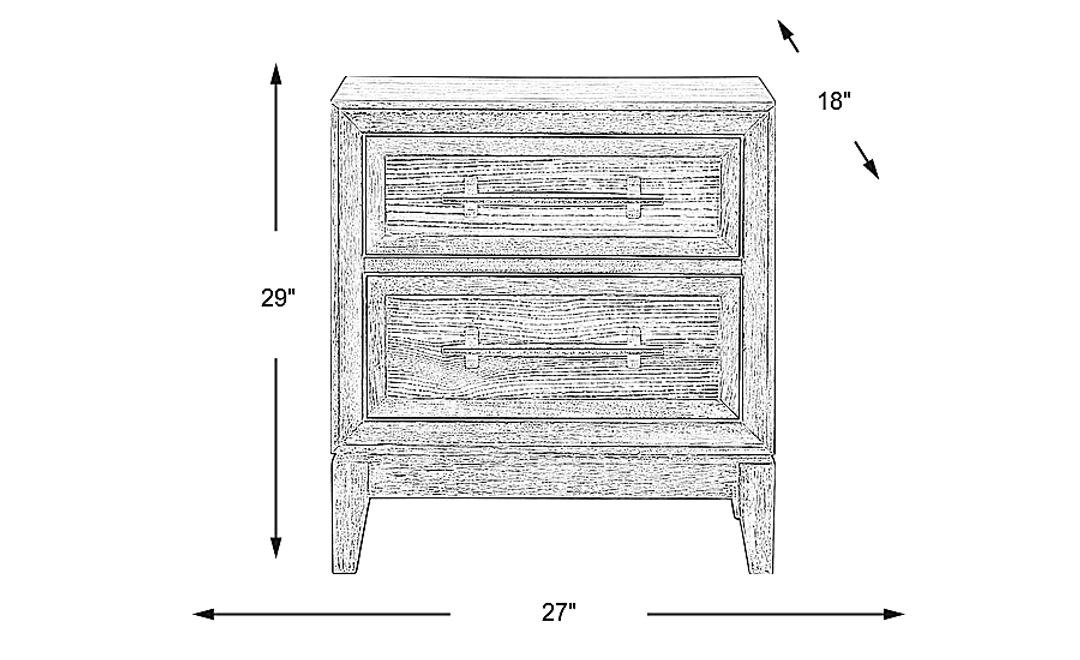 River Falls Light Gray Nightstand