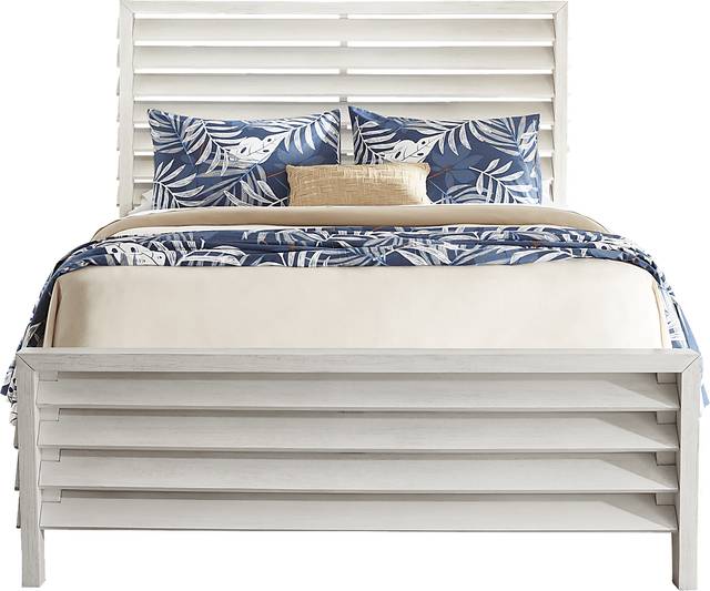 River Falls White 5 Pc Queen Slat Bedroom - Thumbnail - Image 2