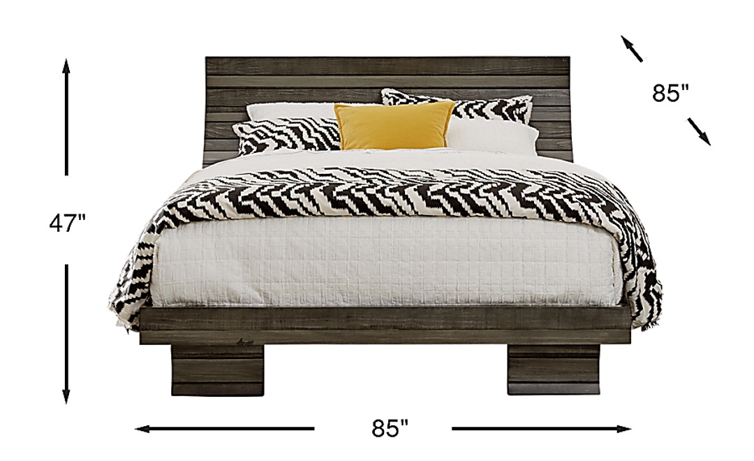 River Street Graphite 3 Pc King Scoop Bed