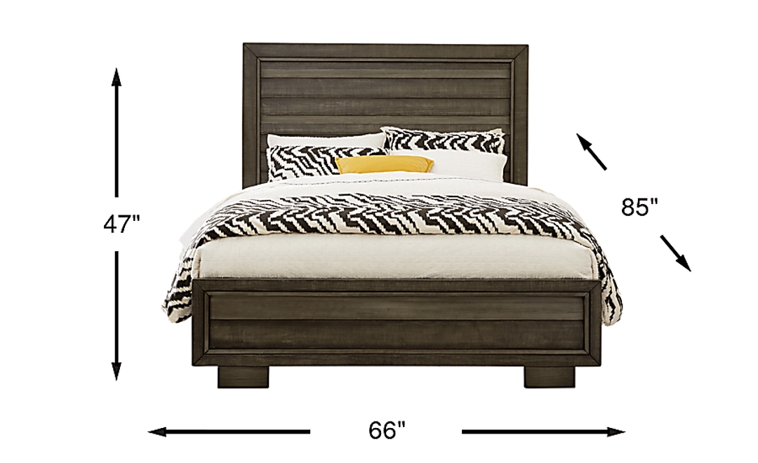 River Street Graphite 3 Pc Queen Panel Bed