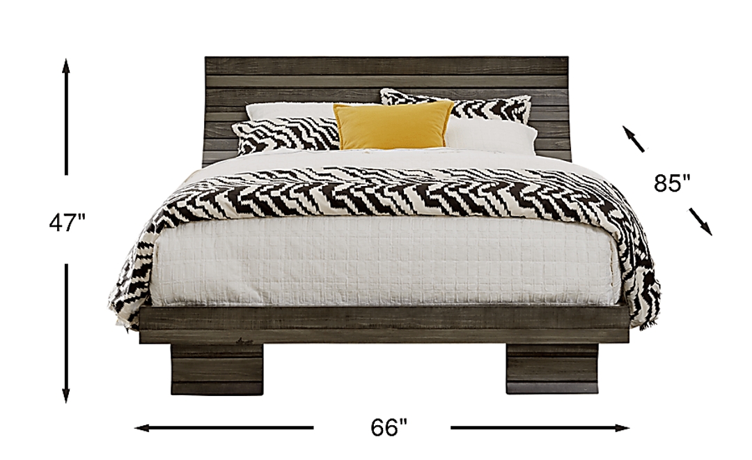River Street Graphite 3 Pc Queen Scoop Bed