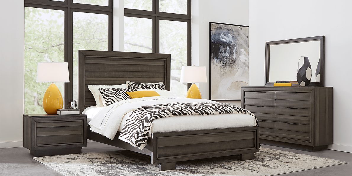 River Street Graphite 3 Pc Queen Panel Bed