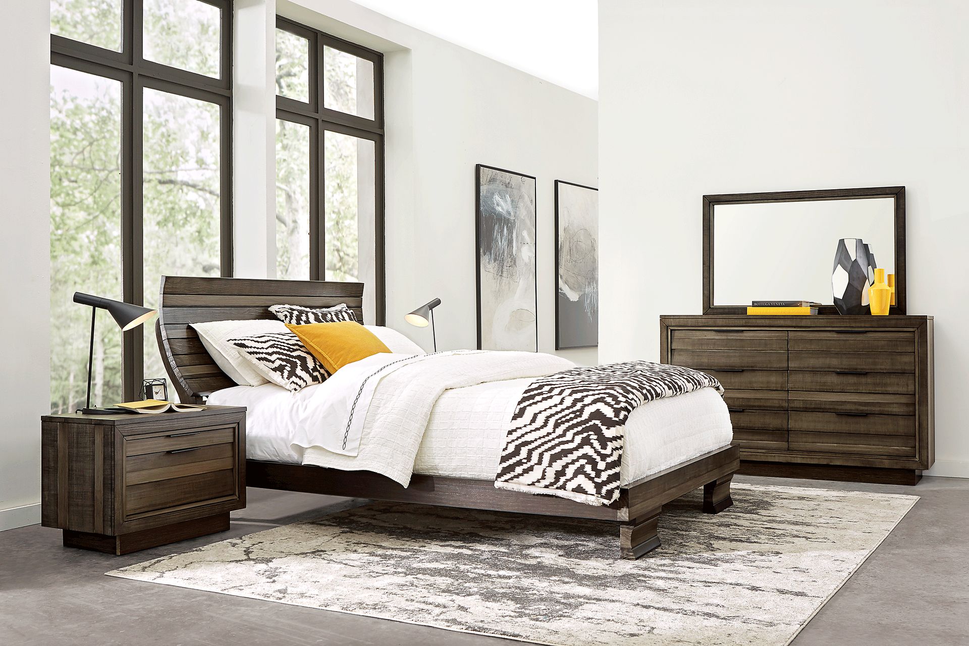 River Street Graphite 5 Pc Queen Scoop Bedroom - Image 1