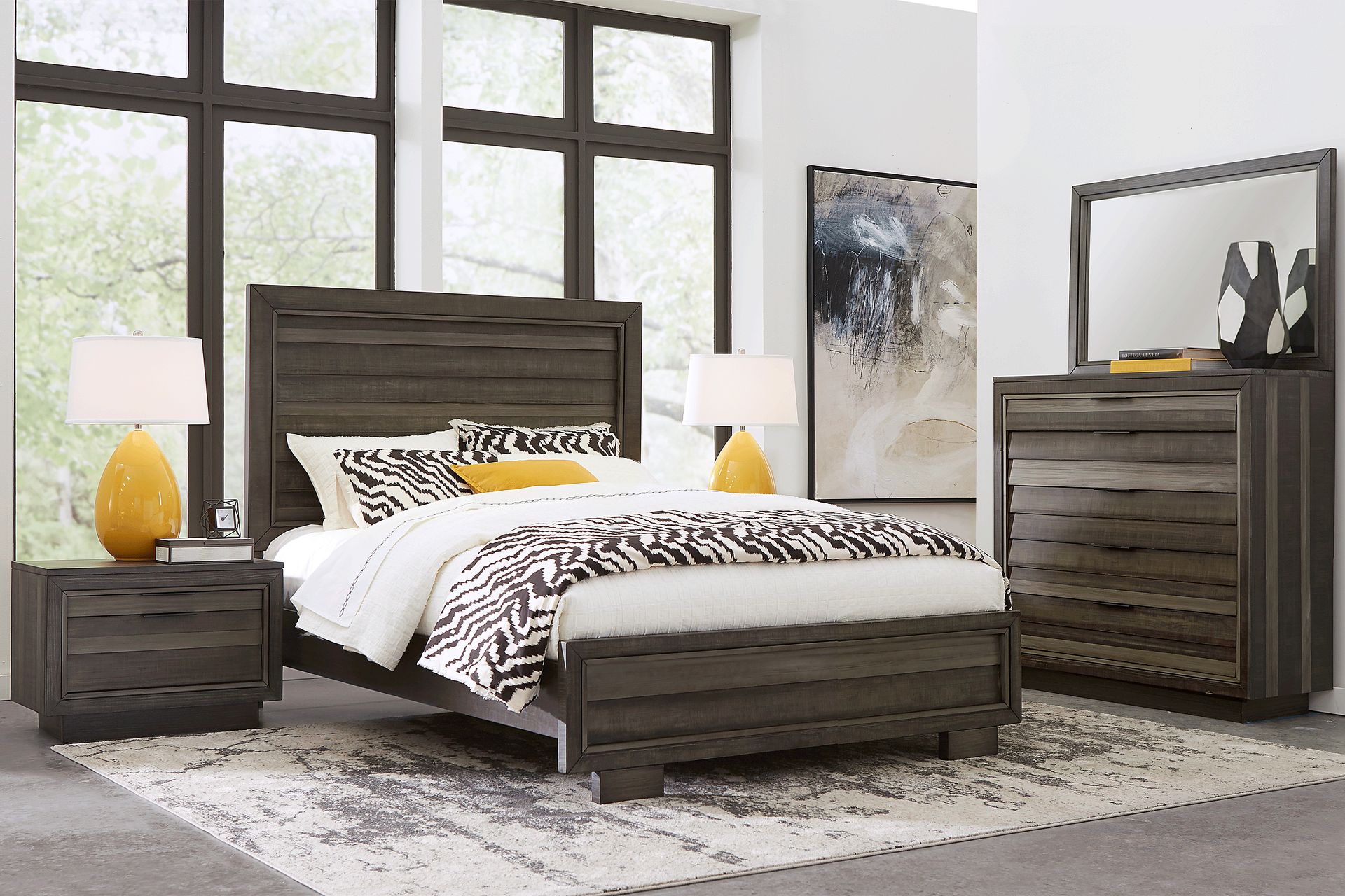 River Street Graphite 7 Pc Queen Panel Bedroom - Image 1