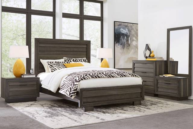 River Street Graphite 8 Pc Queen Panel Bedroom - Thumbnail - Image 1