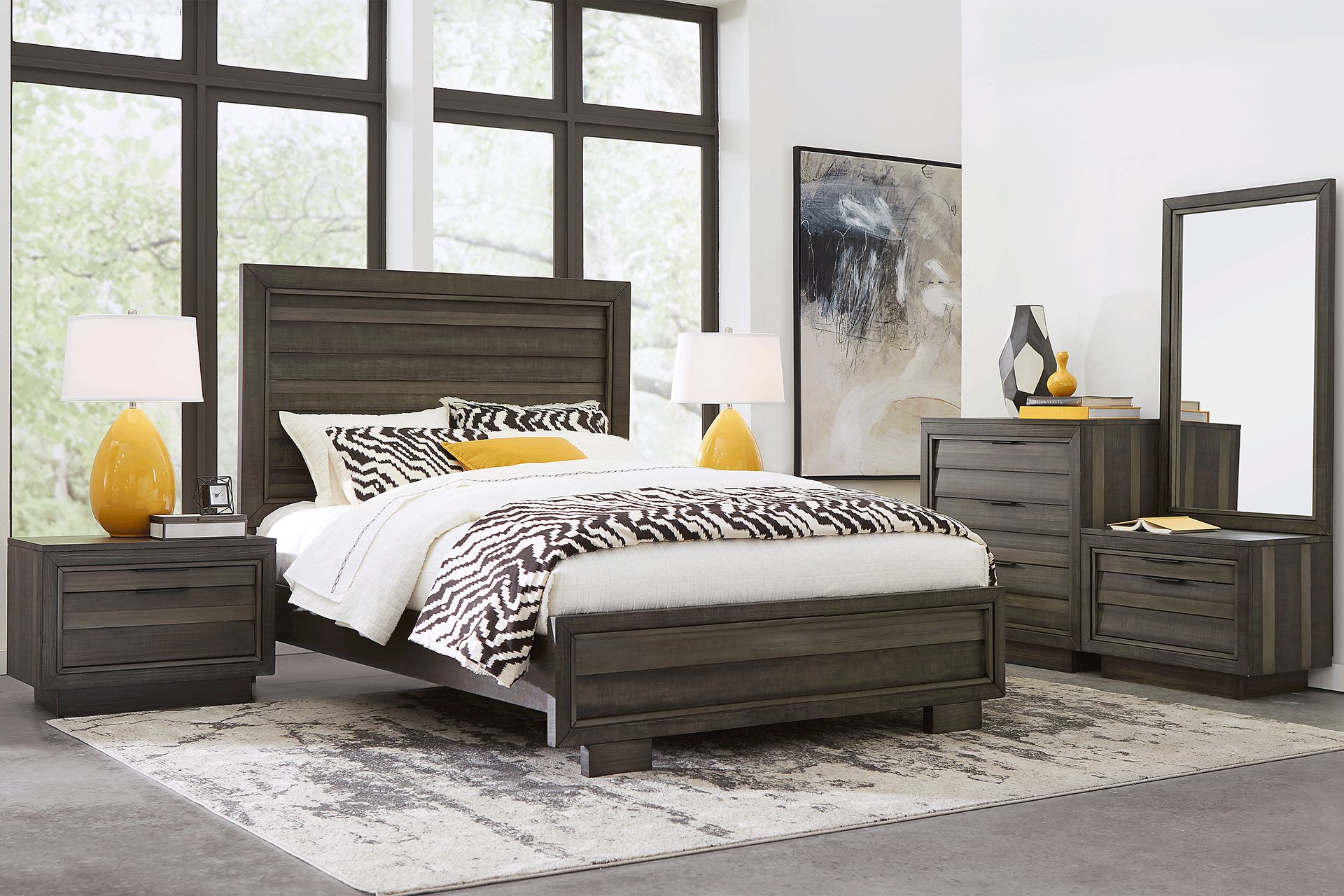 River Street Graphite 8 Pc Queen Panel Bedroom - Image 1
