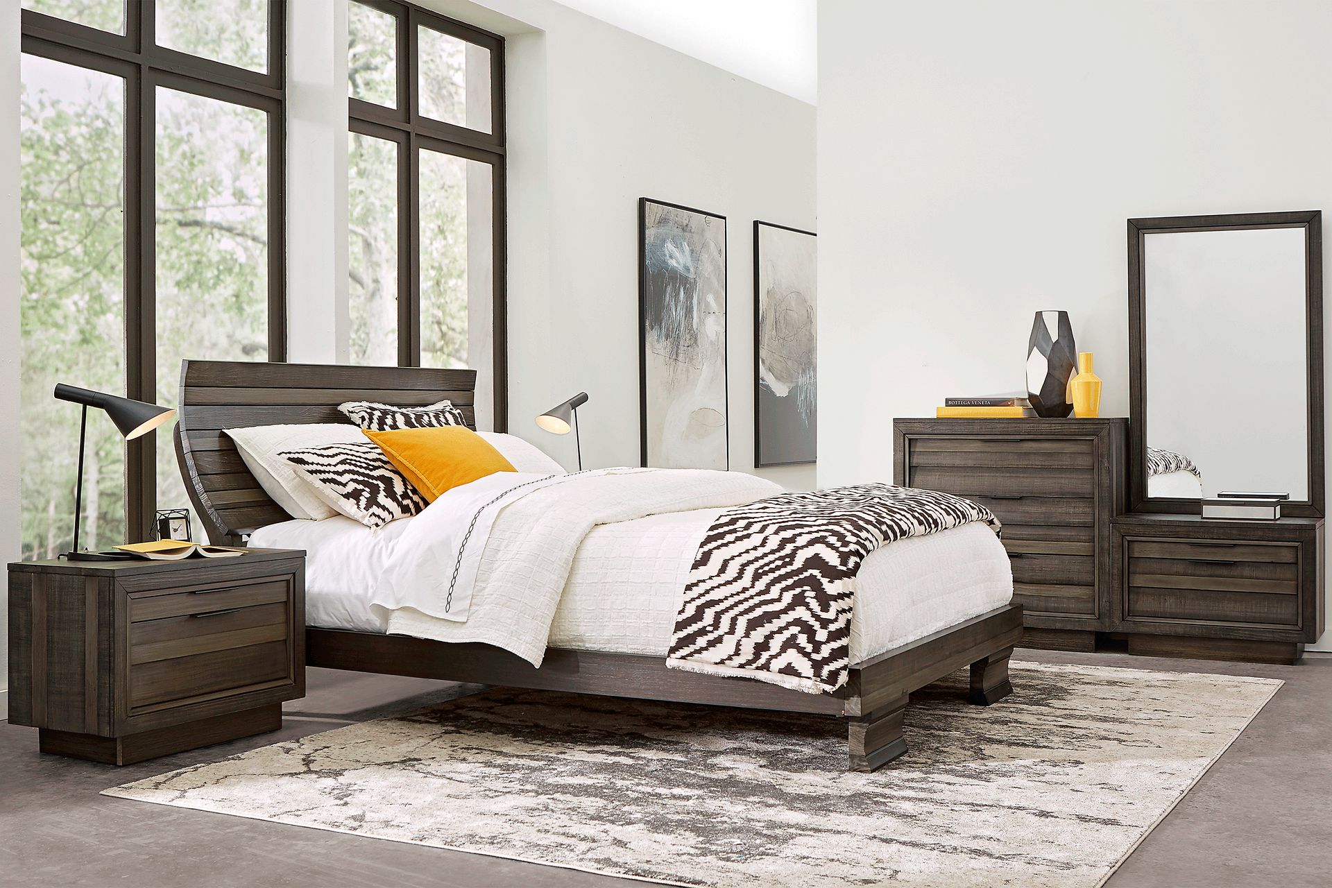River Street Graphite 8 Pc Queen Scoop Bedroom - Image 1