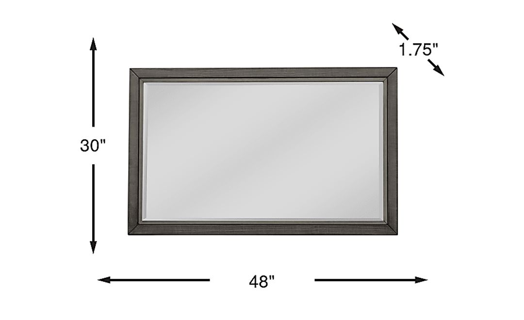 River Street Graphite Mirror