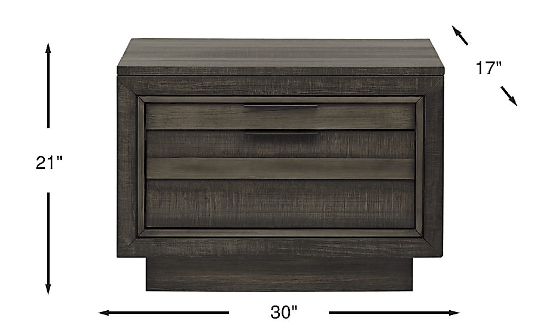 River Street Graphite Nightstand