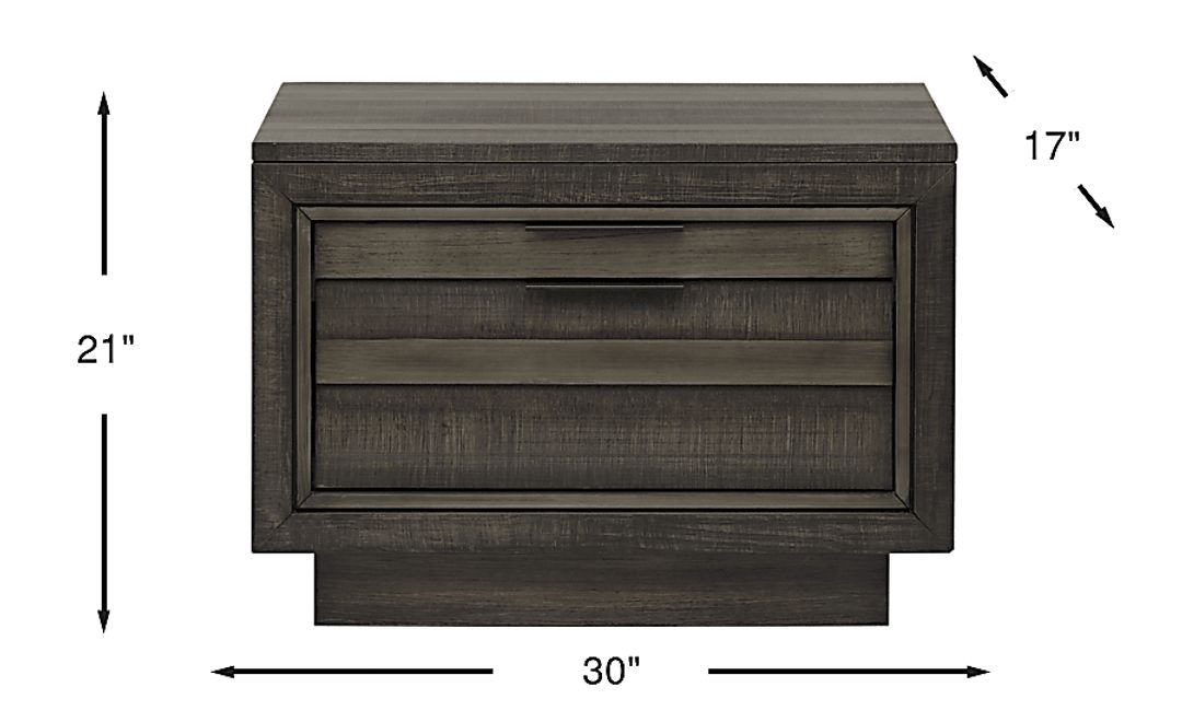 River Street Graphite Nightstand