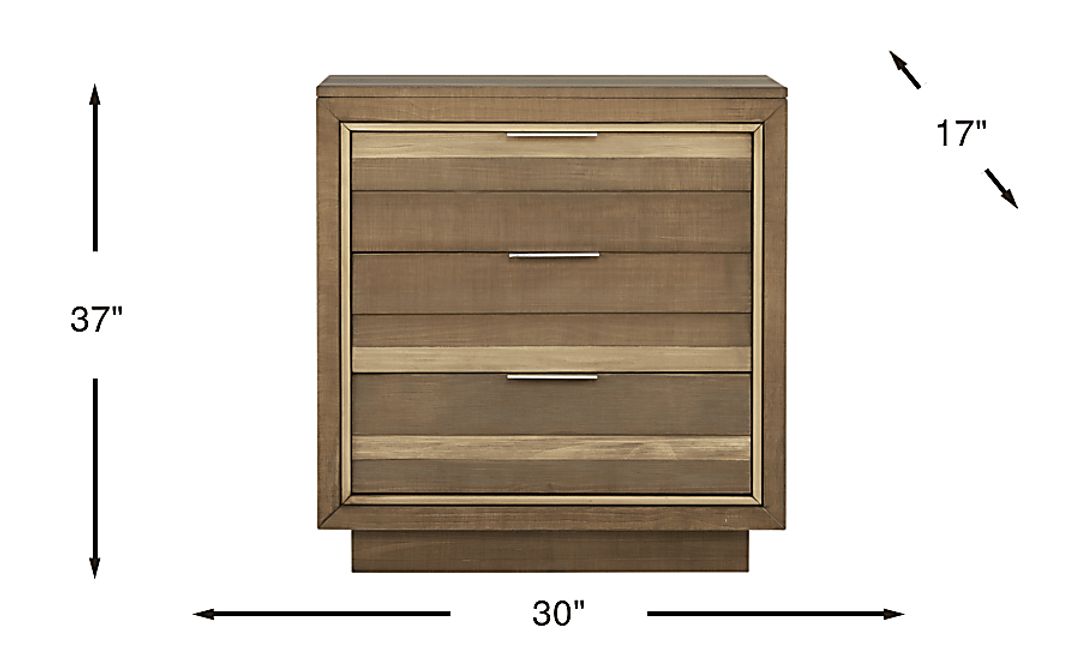 River Street Mocha 3 Drawer Chest