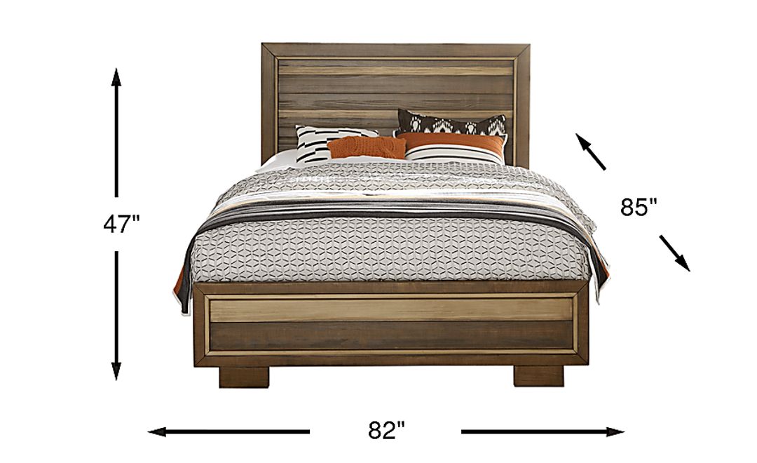River Street Mocha 3 Pc King Panel Bed