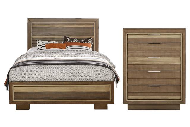 River Street Mocha 4 Pc King Panel Bedroom - Thumbnail - Image 1