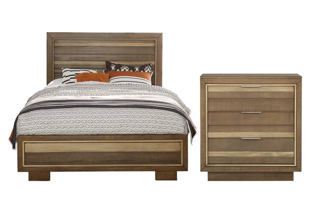 River Street Mocha 3 Pc King Panel Bed - Thumbnail - Image 2