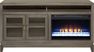 River Terrace Gray 62 in. Console with Electric Fireplace