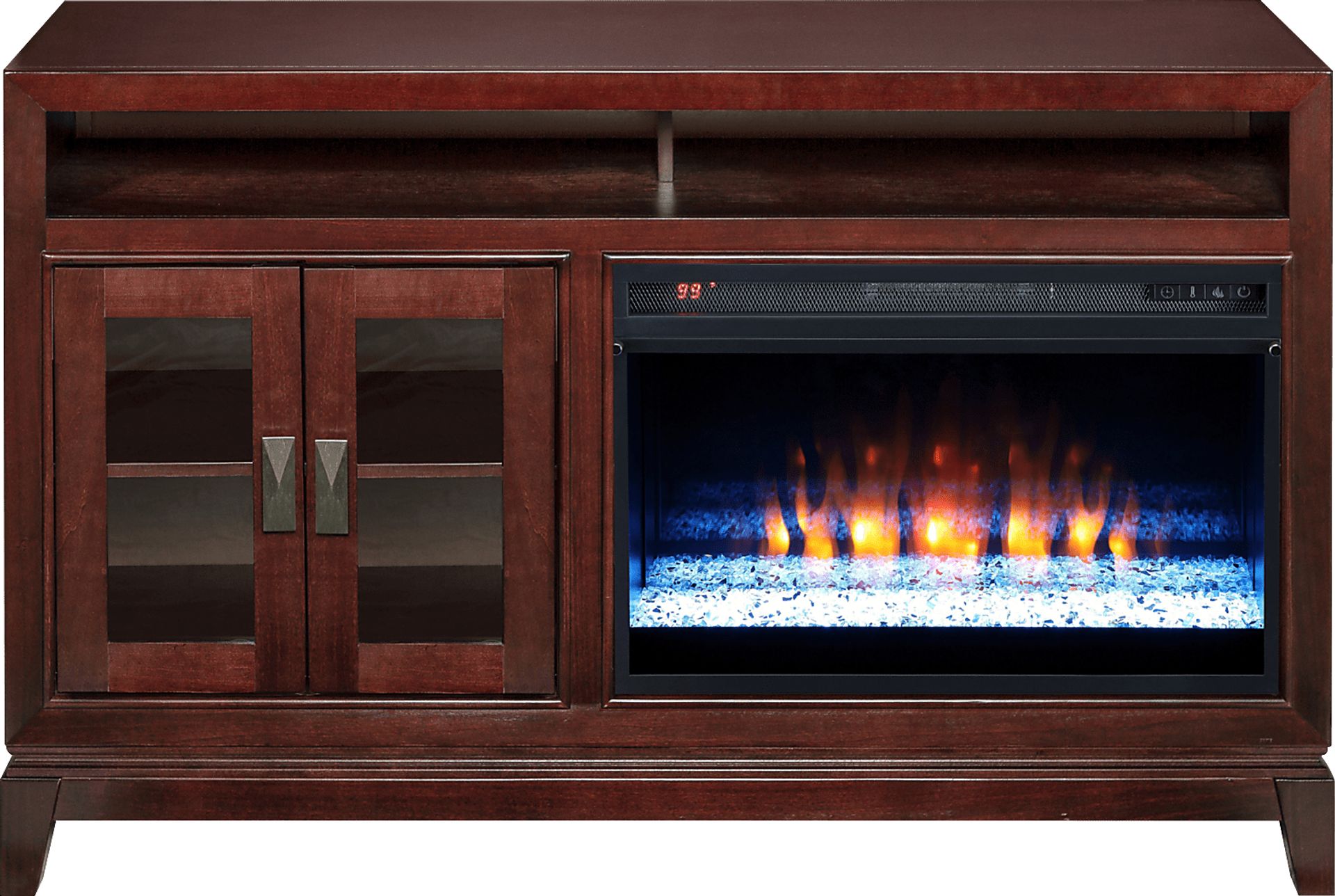 River Terrace Merlot 52 in. Console with Electric Fireplace - Image 1