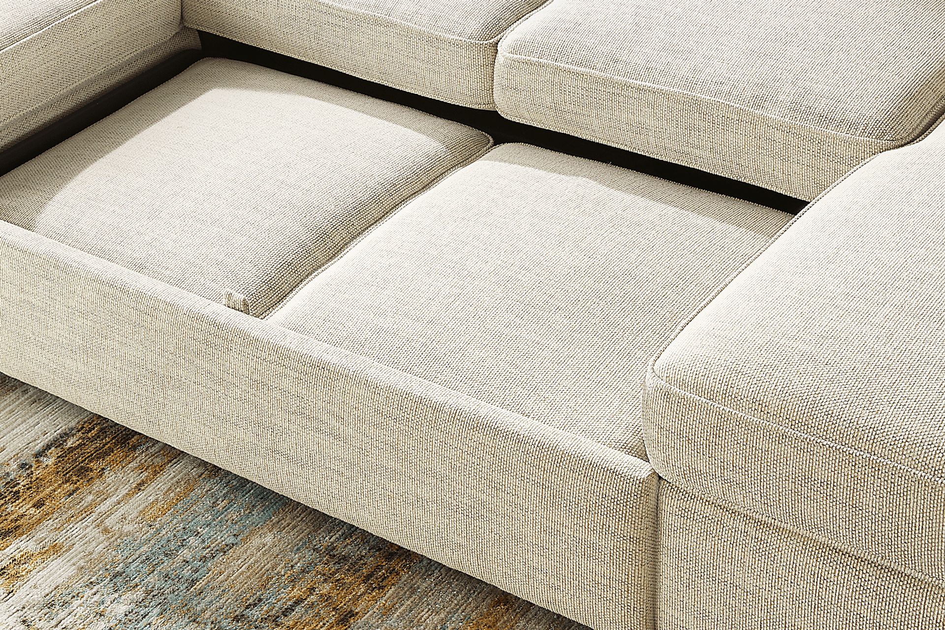 Rivera Cream 2 Pc Sleeper Sectional - Image 10