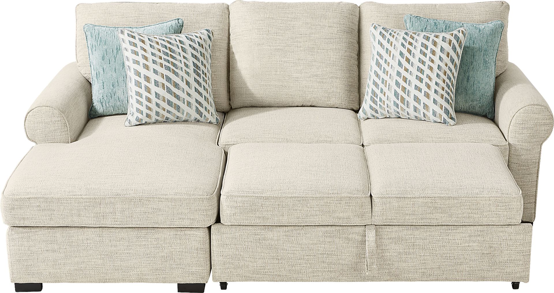 Rivera Cream 2 Pc Sleeper Sectional - Image 4