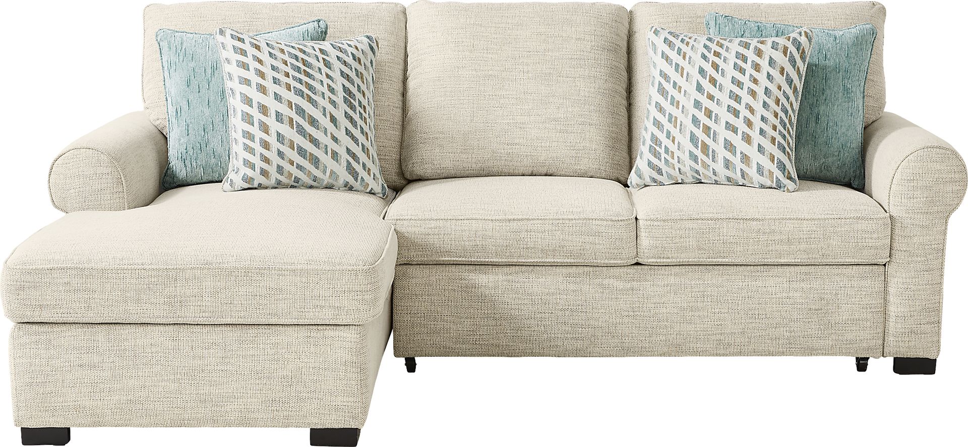 Rivera Cream 2 Pc Sleeper Sectional - Image 1