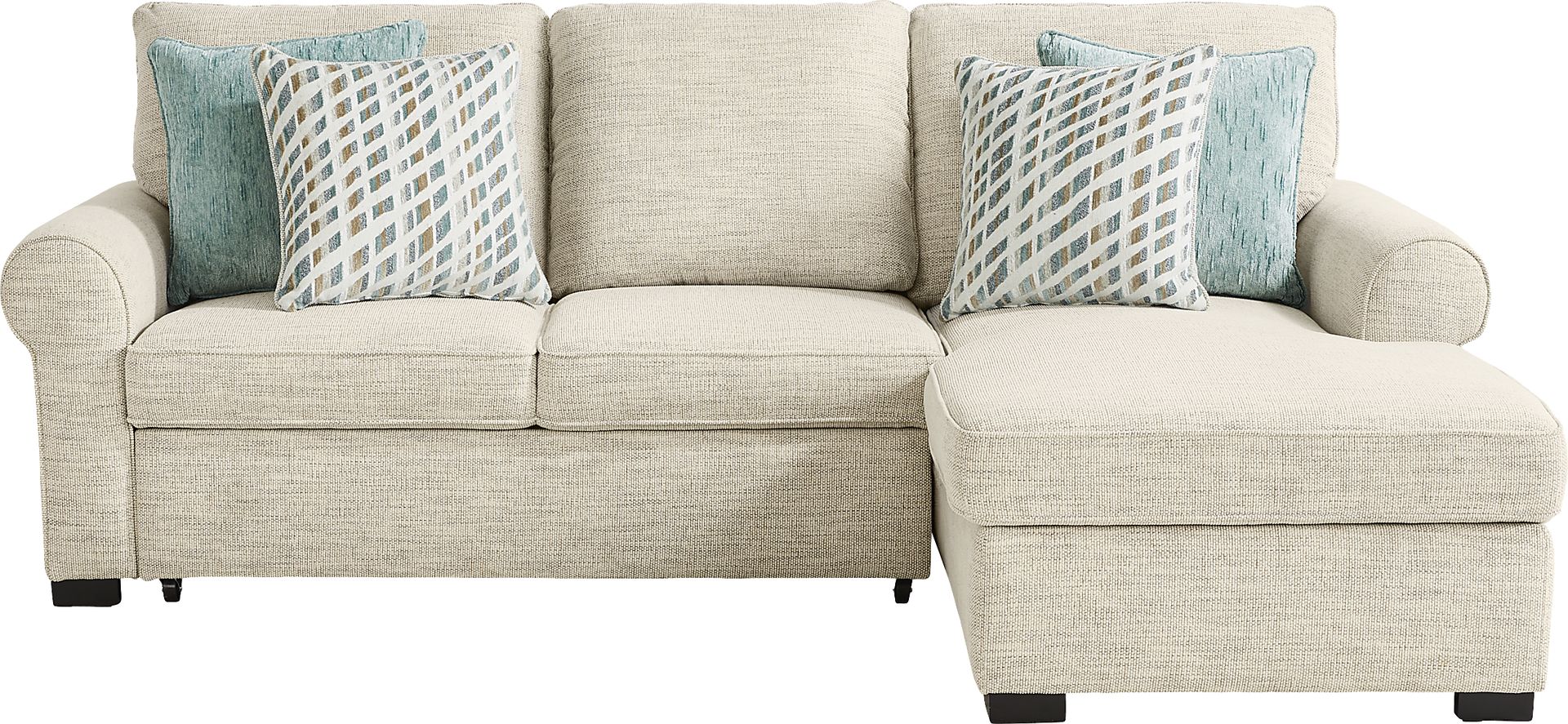 Rivera Cream 2 Pc Sleeper Sectional - Image 1